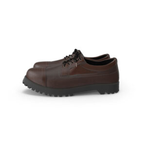 Black Leather Boldie Shoes